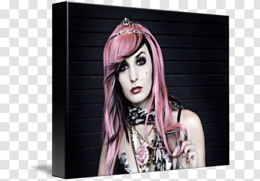 Audrey Kitching Hair Coloring Gallery Wrap Black Canvas - Pink M Transparent PNG