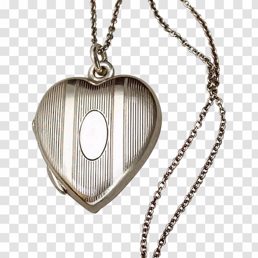 Locket Necklace Silver Chain Transparent PNG
