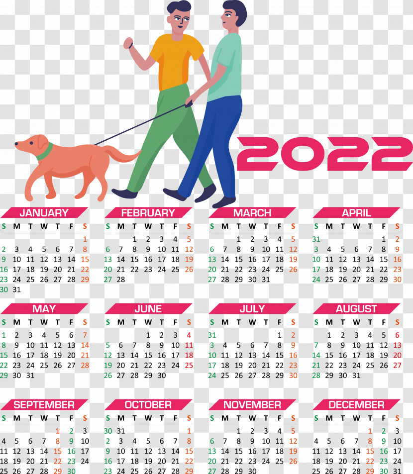 2022 Calendar Year 2022 Calendar Yearly 2022 Calendar Transparent PNG