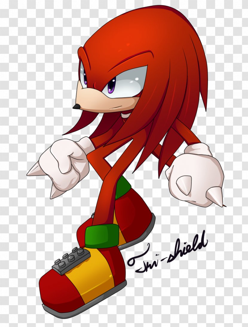 Art Knuckles The Echidna Speed Painting - Cartoon - Emerald Shield Transparent PNG