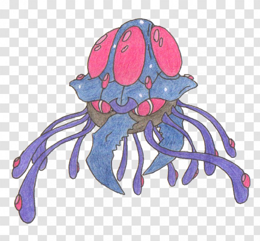 Decapoda Legendary Creature Clip Art - Organism - Tentacruel Transparent PNG