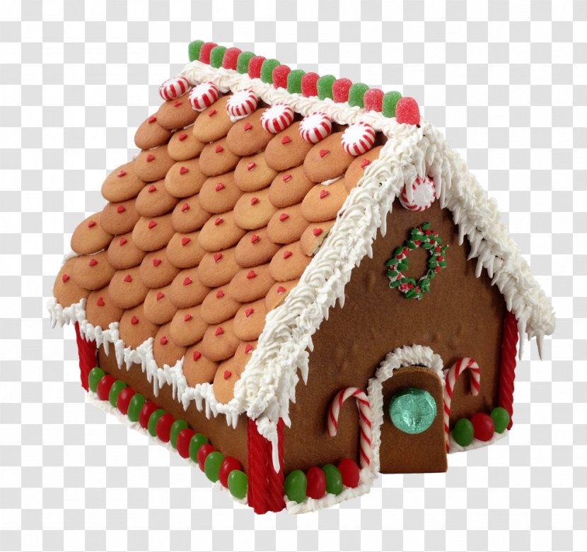 Gingerbread House Christmas Biscuits Transparent PNG