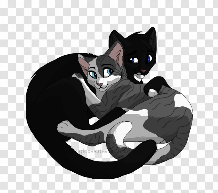 Whiskers Domestic Short-haired Cat Black Paw - Tail Transparent PNG