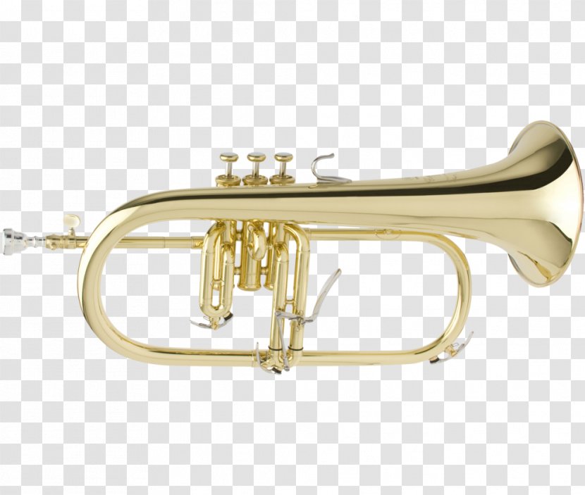 Flugelhorn Trumpet Brass Instruments Saxhorn Musical - Cartoon Transparent PNG