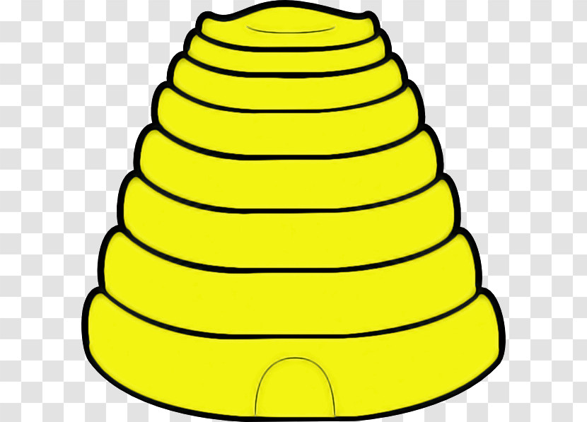 Yellow Cone Line Circle Transparent PNG
