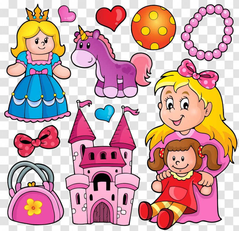 Cartoon Toy Comics - Pink - Princess Toys Transparent PNG