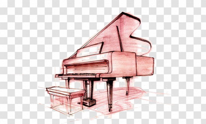 Drawing Grand Piano Upright Sketch Transparent PNG