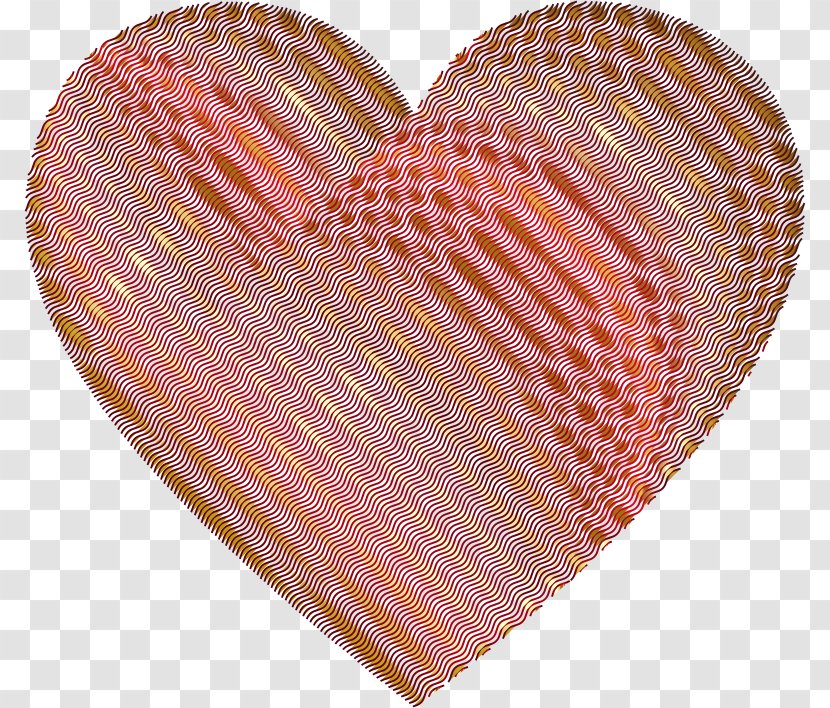 Heart Desktop Wallpaper Grayscale Clip Art - Peach - WAVY Transparent PNG
