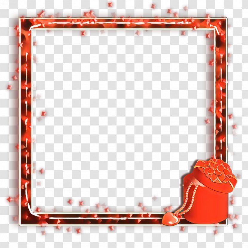 Red Background Frame - Cartoon - Rectangle Picture Transparent PNG