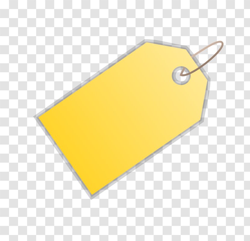 Paper Price Tag Art Clip - Yellow Transparent PNG
