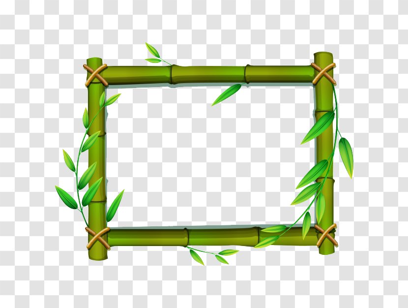 Bamboo Picture Frame Clip Art - Green - Stick HD Transparent PNG