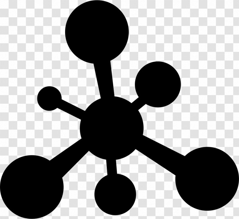 Molecule - Black And White - Setting Icon Transparent PNG