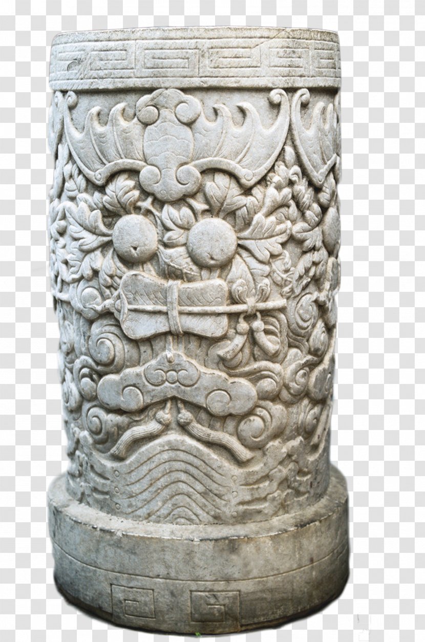 Shizhu Tujia Autonomous County Stone Carving Shidun Sculpture Column - Chinese Wind Dragon Pier Transparent PNG