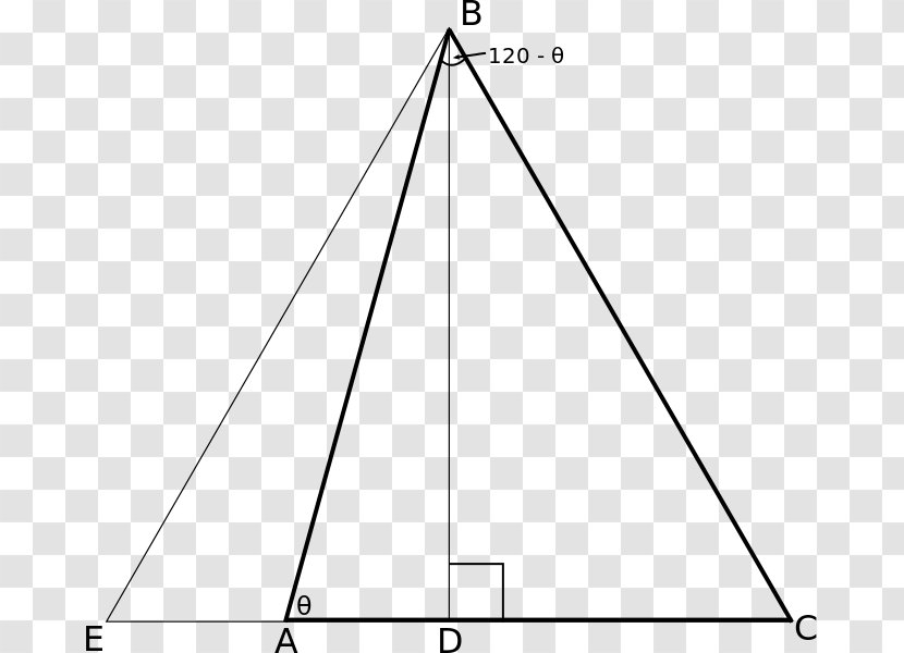 Triangle Point Diagram - Black And White Transparent PNG