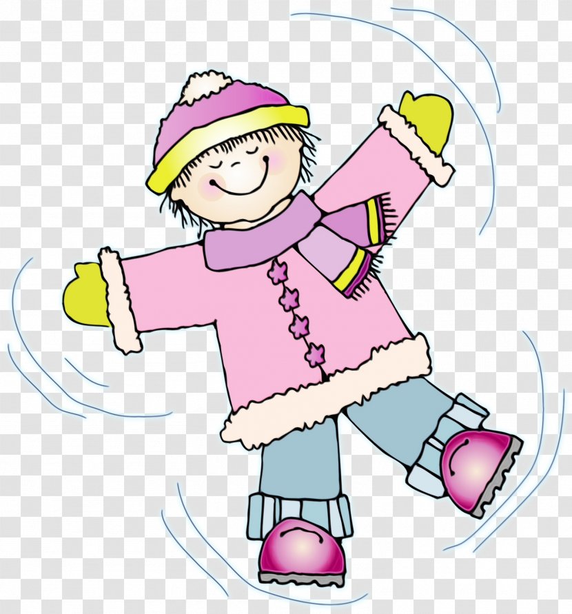 Watercolor Drawing - Snow Angel - Play Construction Worker Transparent PNG