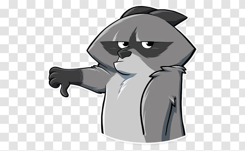 Whiskers Sticker Raccoon Telegram Clip Art - Kitten Transparent PNG