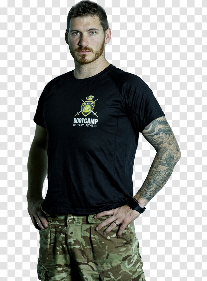 T-shirt Military Uniform Sleeve Neck - Top - Camp Transparent PNG