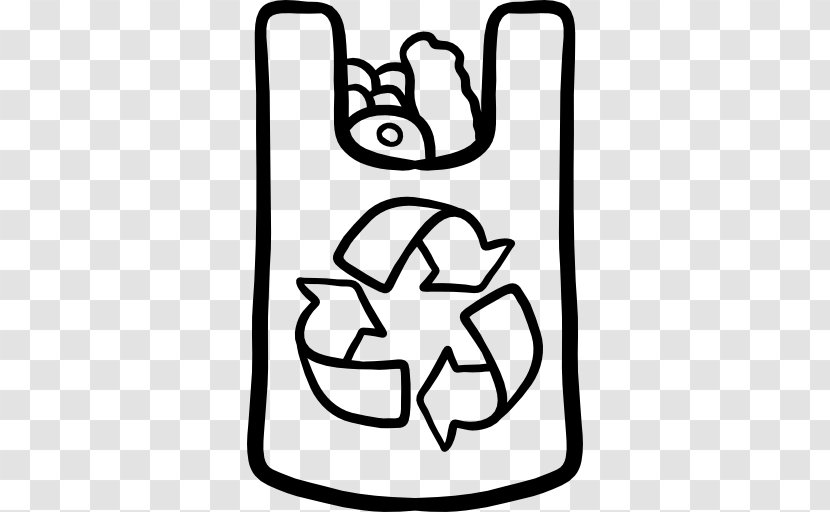 Recycling Symbol Sketch - Monochrome - Reuse Bag Transparent PNG
