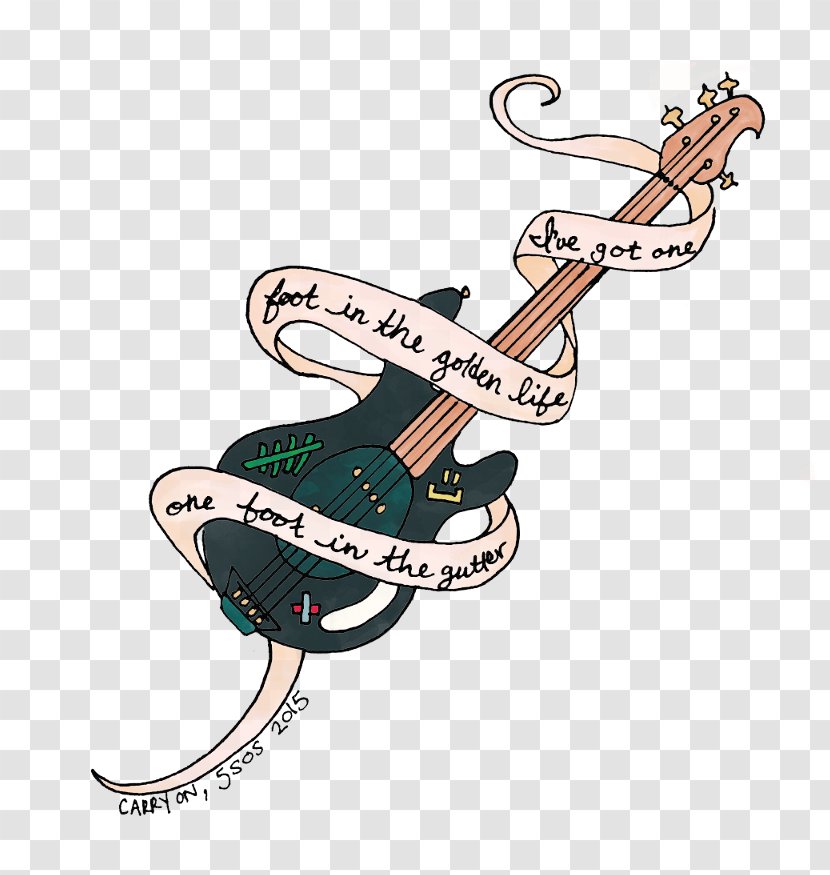 Reptile Body Jewellery Sport Guitar Clip Art - Plucked String Instruments - Pop Punk Transparent PNG