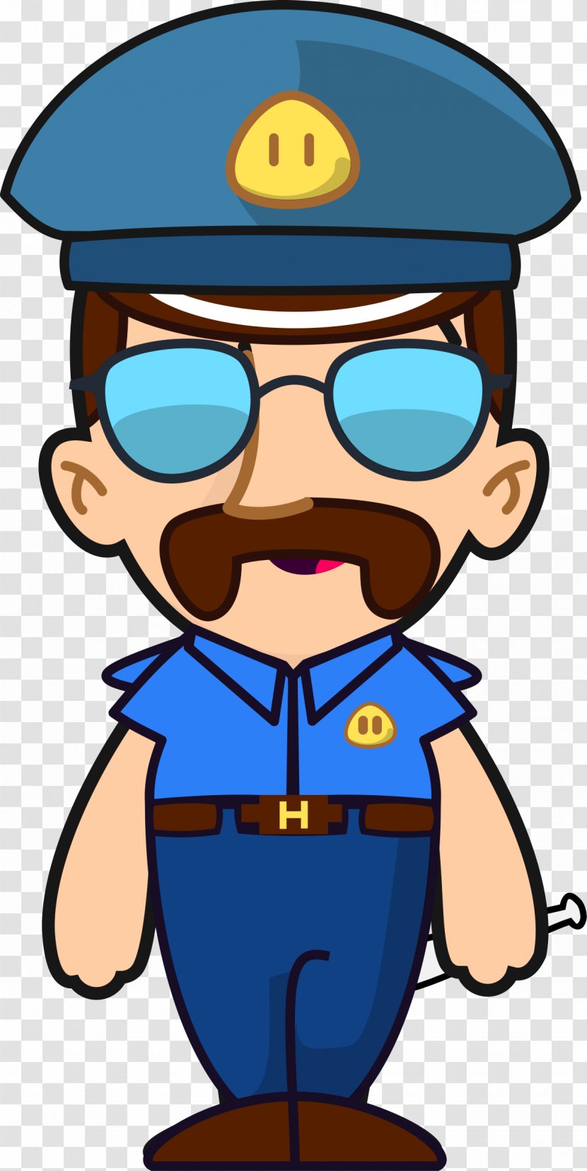 Cartoon Police Officer Drawing Station - Qversion Transparent PNG