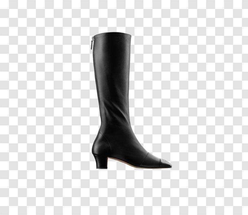 Riding Boot High-heeled Shoe - Black Transparent PNG