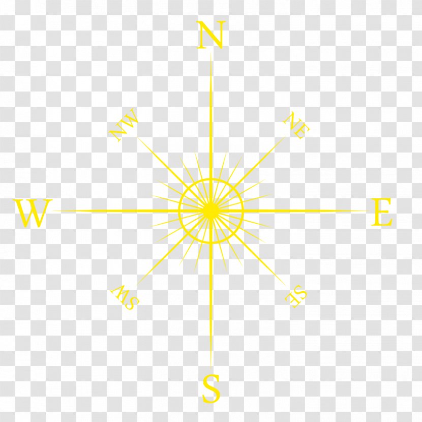North Points Of The Compass Cardinal Direction Rose - Symmetry Transparent PNG