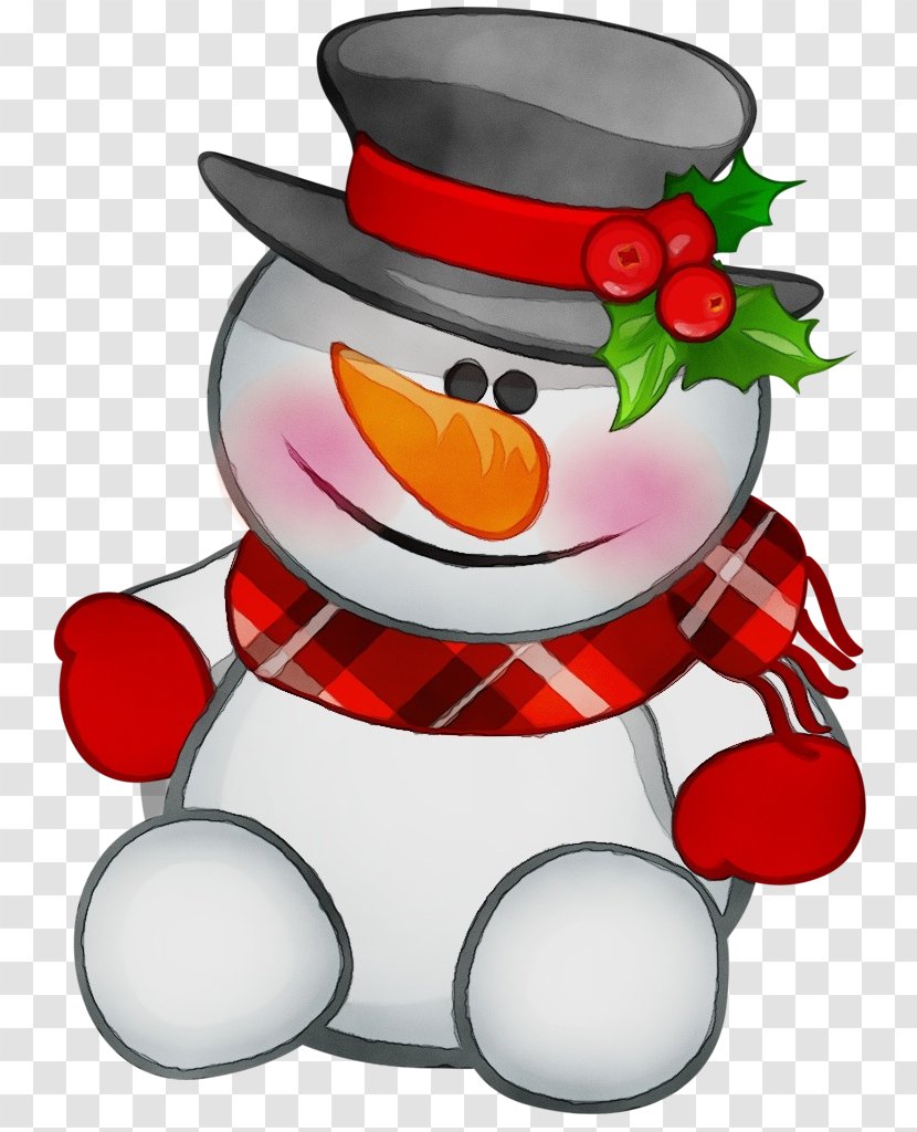 Watercolor Christmas - Paint - Fictional Character Snowman Transparent PNG