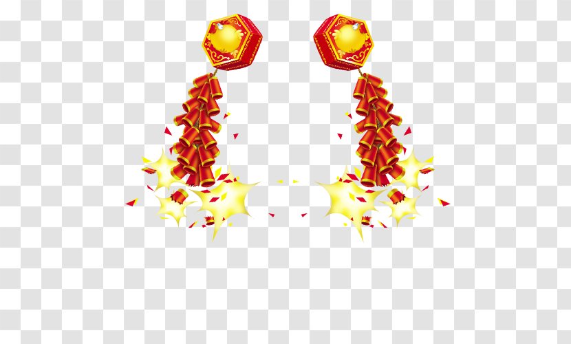 Chinese New Year Firecracker - Yellow - Firecracker,Chinese Style,Chinese Transparent PNG