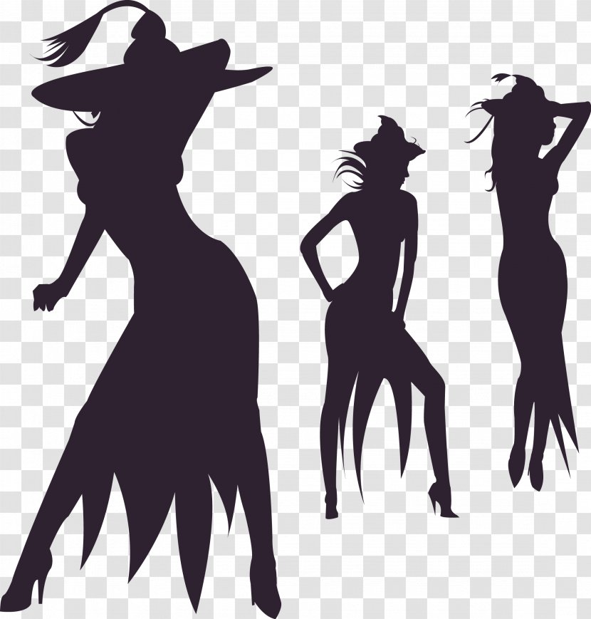 Halloween Witch - Art - Black Element Vector Material Transparent PNG