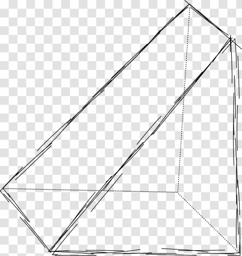 Triangle Point Drawing - White Transparent PNG