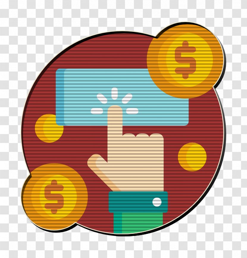 Pay Per Click Icon Marketing And Seo Money - Symbol - Yellow Transparent PNG
