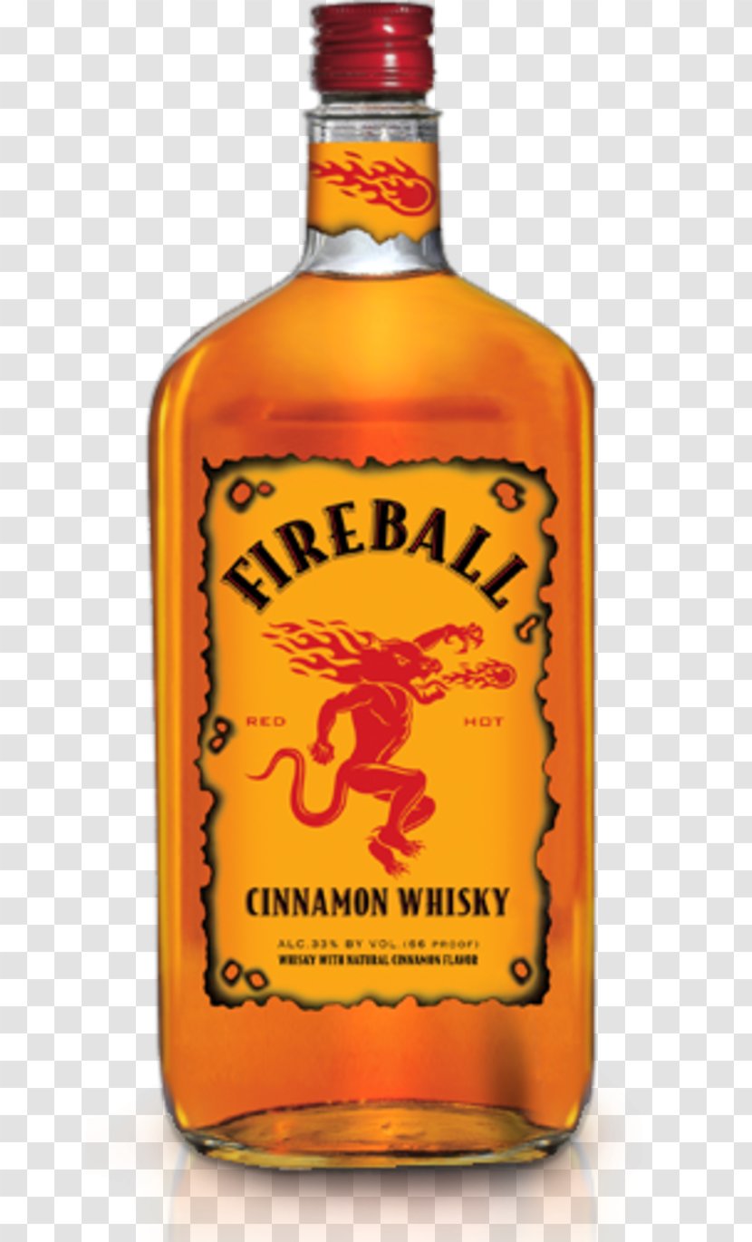 Whiskey Distilled Beverage Wine Fireball Cinnamon Whisky Liqueur - Drink Transparent PNG