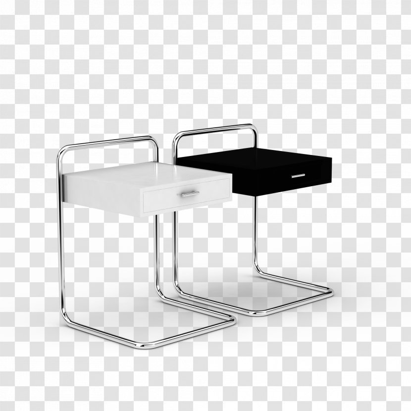 Table Black And White Bed - Simple Bedside Transparent PNG