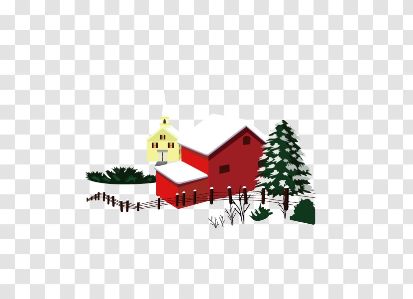 Christmas Snow House Winter - Landscape - Santa Claus,winter,houses Transparent PNG