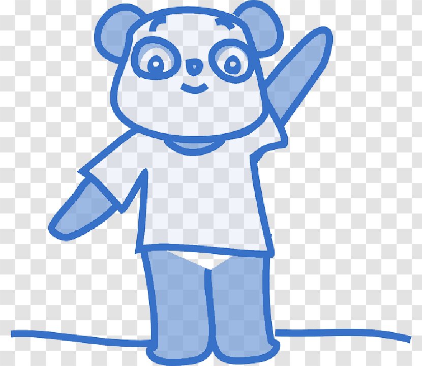 Clip Art Vector Graphics Openclipart Giant Panda - Blue - Bear Transparent PNG