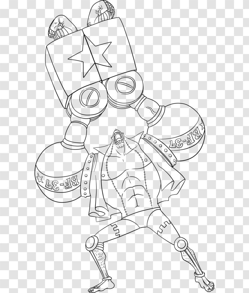 Franky Line Art Tony Chopper Drawing Black And White - Human Behavior - One Piece Transparent PNG