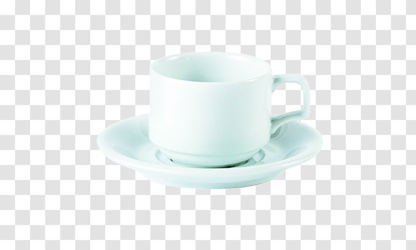 Saucer Coffee Cup Teacup Porcelain Espresso - Drinkware - Stacked Beverage Server Transparent PNG