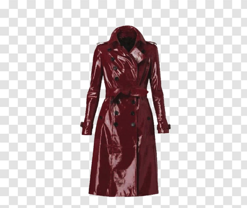 Trench Coat Burberry Cxe9line Fashion - Handbag - Wine Red Transparent PNG