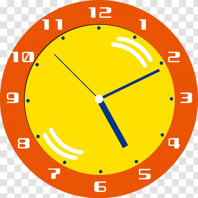 Wall Clock. - Orange - Shop Transparent PNG