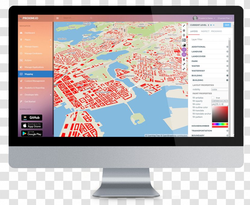 Colors2 Wayfinding Indoor Positioning System Navigation Map - Display Device Transparent PNG