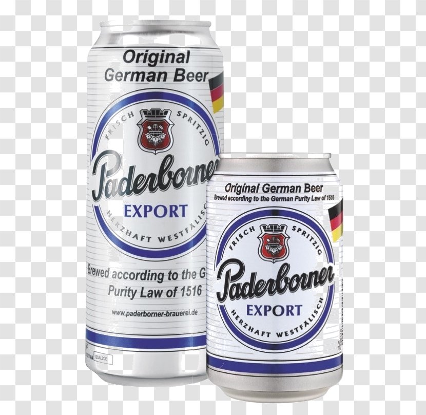 Beer Pilsner Paderborner Brauerei Fizzy Drinks - German Transparent PNG