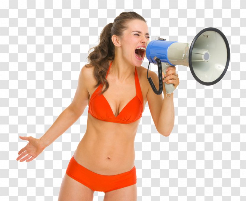 Microphone Loudspeaker Woman - Heart - Take Horn Man Transparent PNG