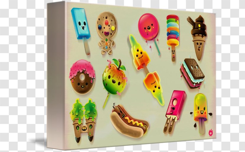 Junk Food Gallery Wrap Canvas Art Toy Transparent PNG
