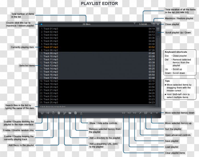 Screenshot User Interface Zoom Player - Multimedia - Menu Transparent PNG