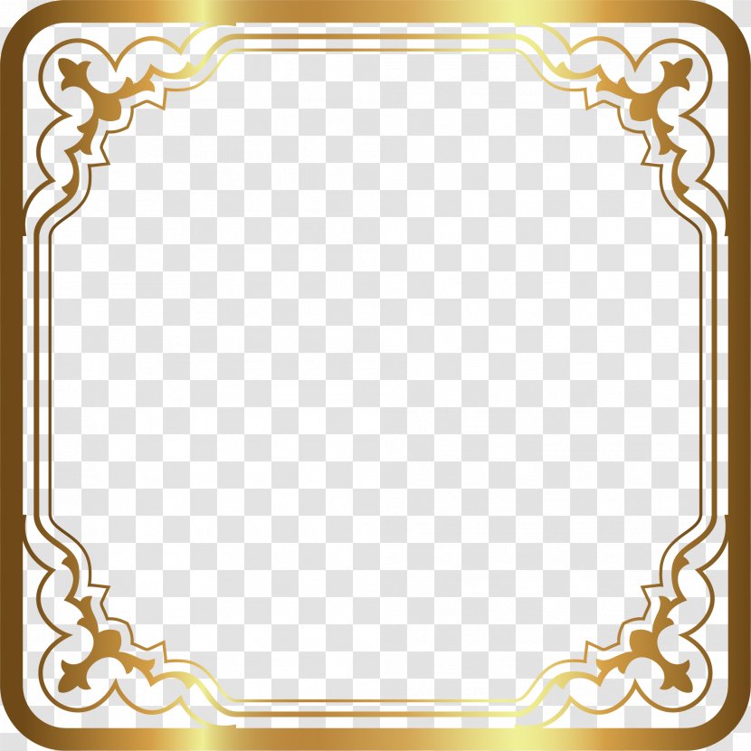 Luxury Gold Border - Picture Frame - Recreation Transparent PNG