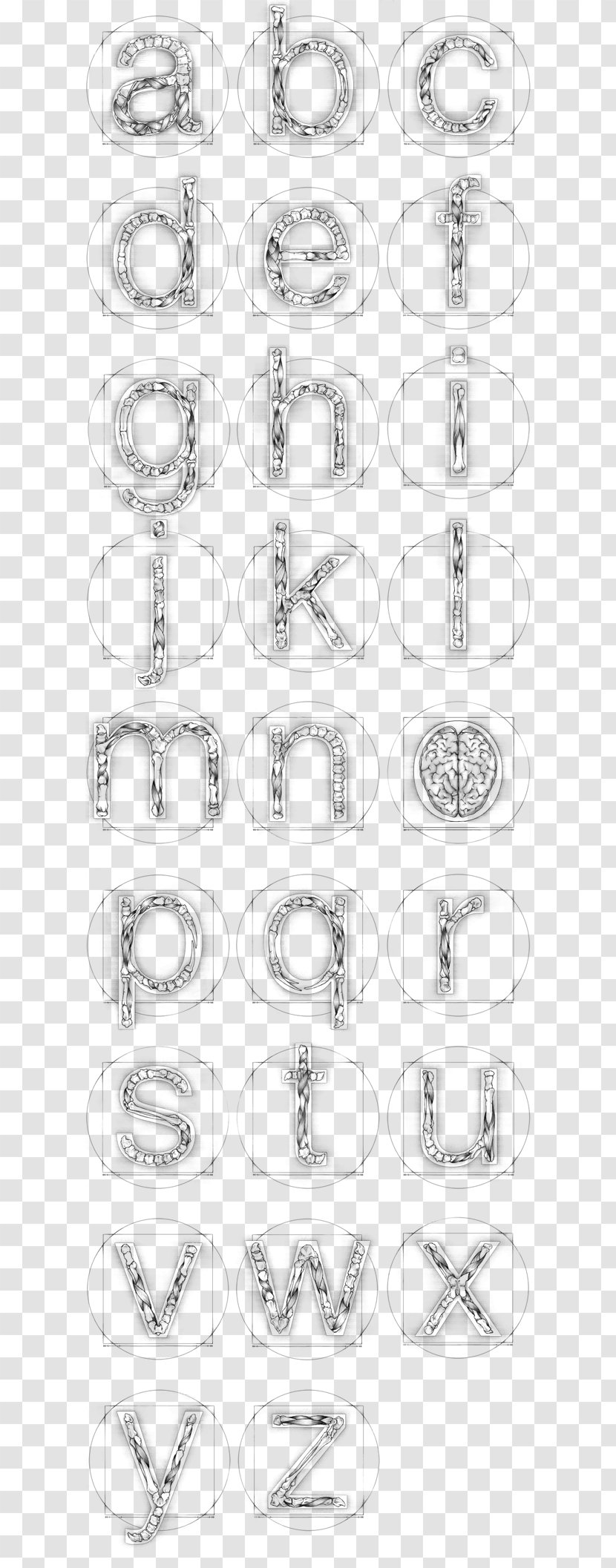 Drawing /m/02csf Body Jewellery Font - Monochrome - Angle Transparent PNG