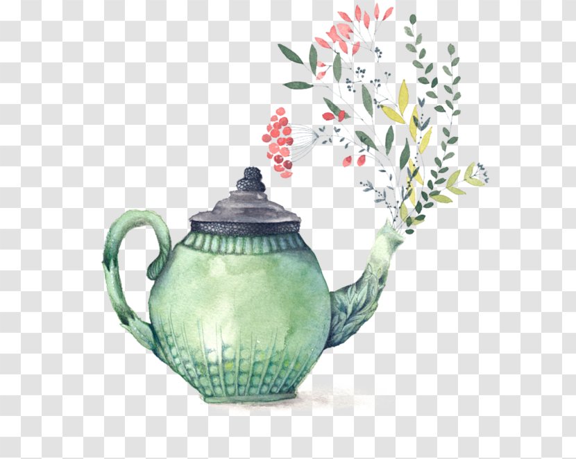 Teapot Clip Art Drawing Watercolor Painting - Serveware - Tea Transparent PNG