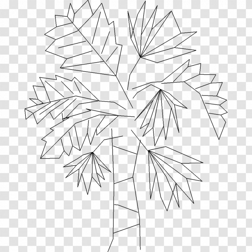 Twig Line Art Drawing Flowering Plant Stem - Leaf Transparent PNG