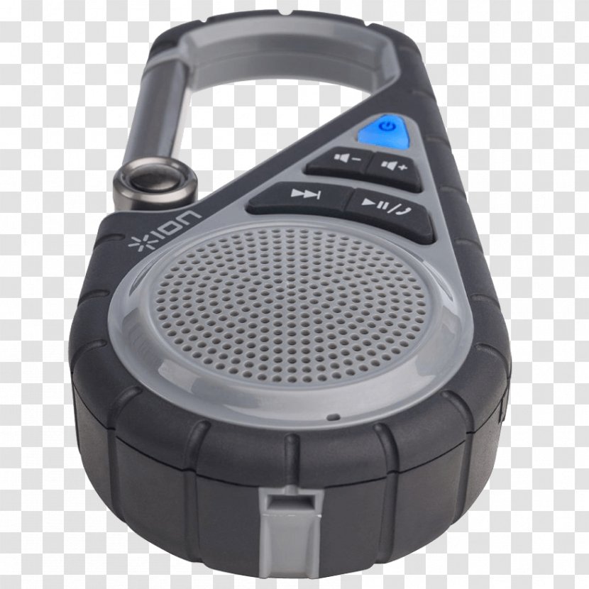 Loudspeaker Ion Audio Clipster Active Bluetooth Clip-On Outdoor Speaker Wireless - Waterproof Ipod Speakers Transparent PNG