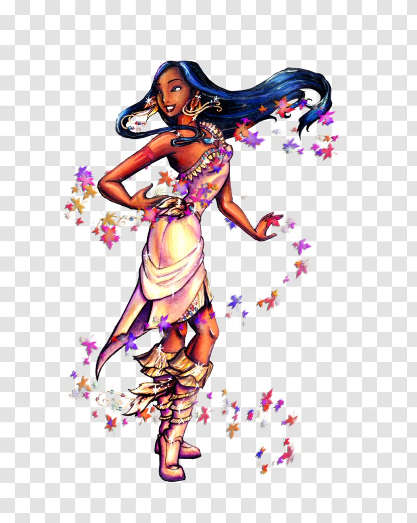 Pocahontas Colors Of The Wind Disney Princess Art Watercolor Painting - Song Transparent PNG